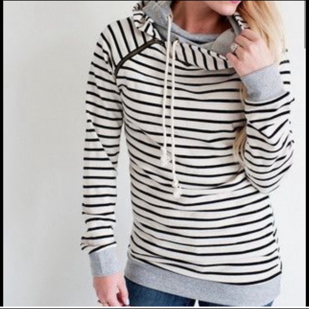 Ampersand Avenue double hood Sweatshirt - medium